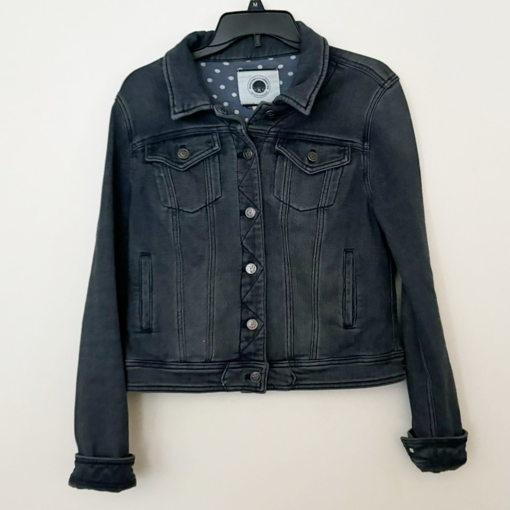 Daughters of the‎ Liberation Anthropologie Black Denim Jacket Womens Size Medium